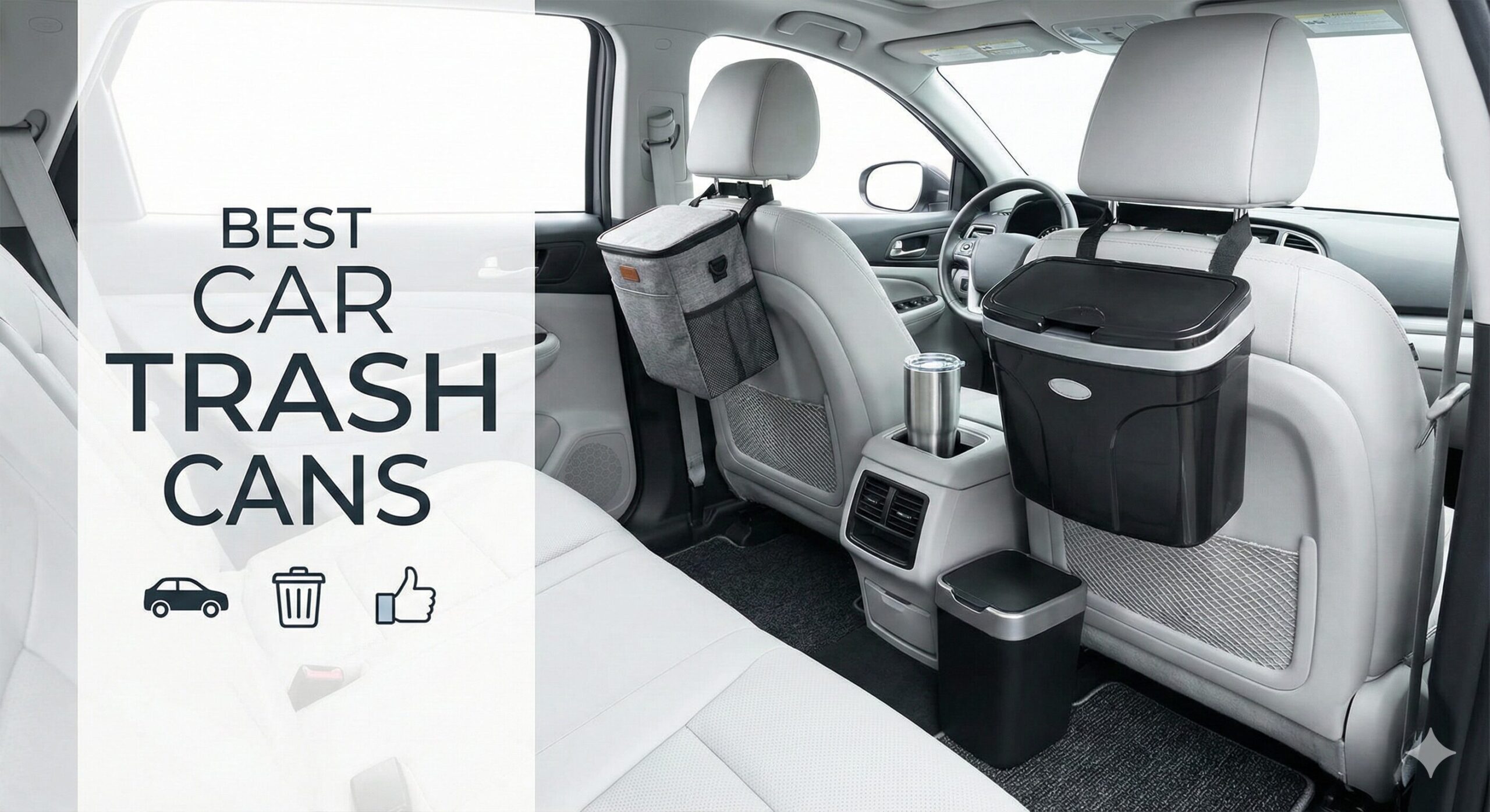 Clean luxury car interior with organized accessories