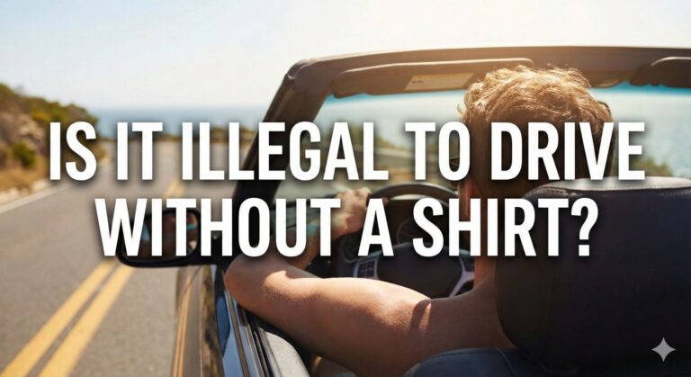 Is it illegal to drive without a shirt