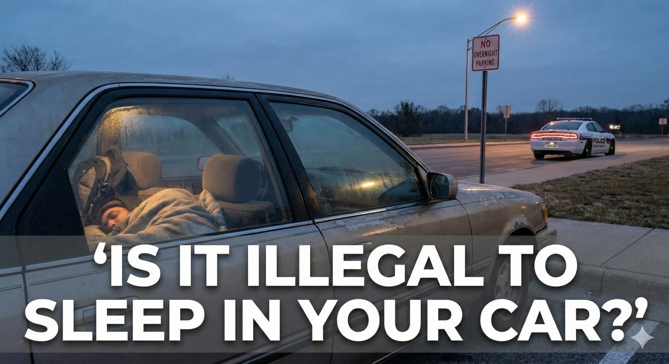 Person sleeping comfortably in the back of an SUV with a view of nature