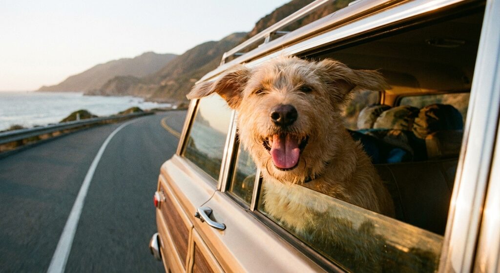 car ride with dog