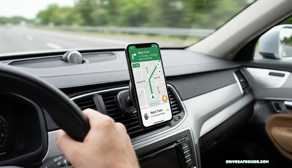 LISEN MagSafe magnetic car phone mount with SuctionPro windshield attachment