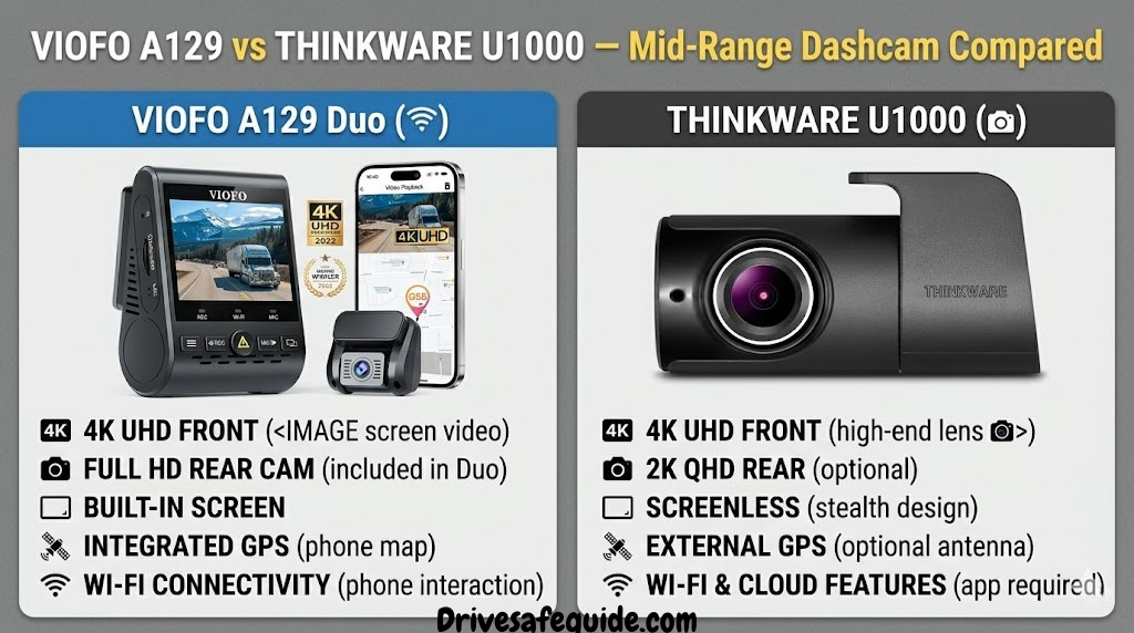 Viofo A129 vs Thinkware U1000